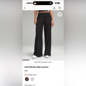 Black Wide-Leg Pants Lululemon